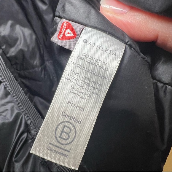 Athleta Summit Parka Jacket Womens Small Black Primaloft 486215 Lightweight - Picture 8 of 12